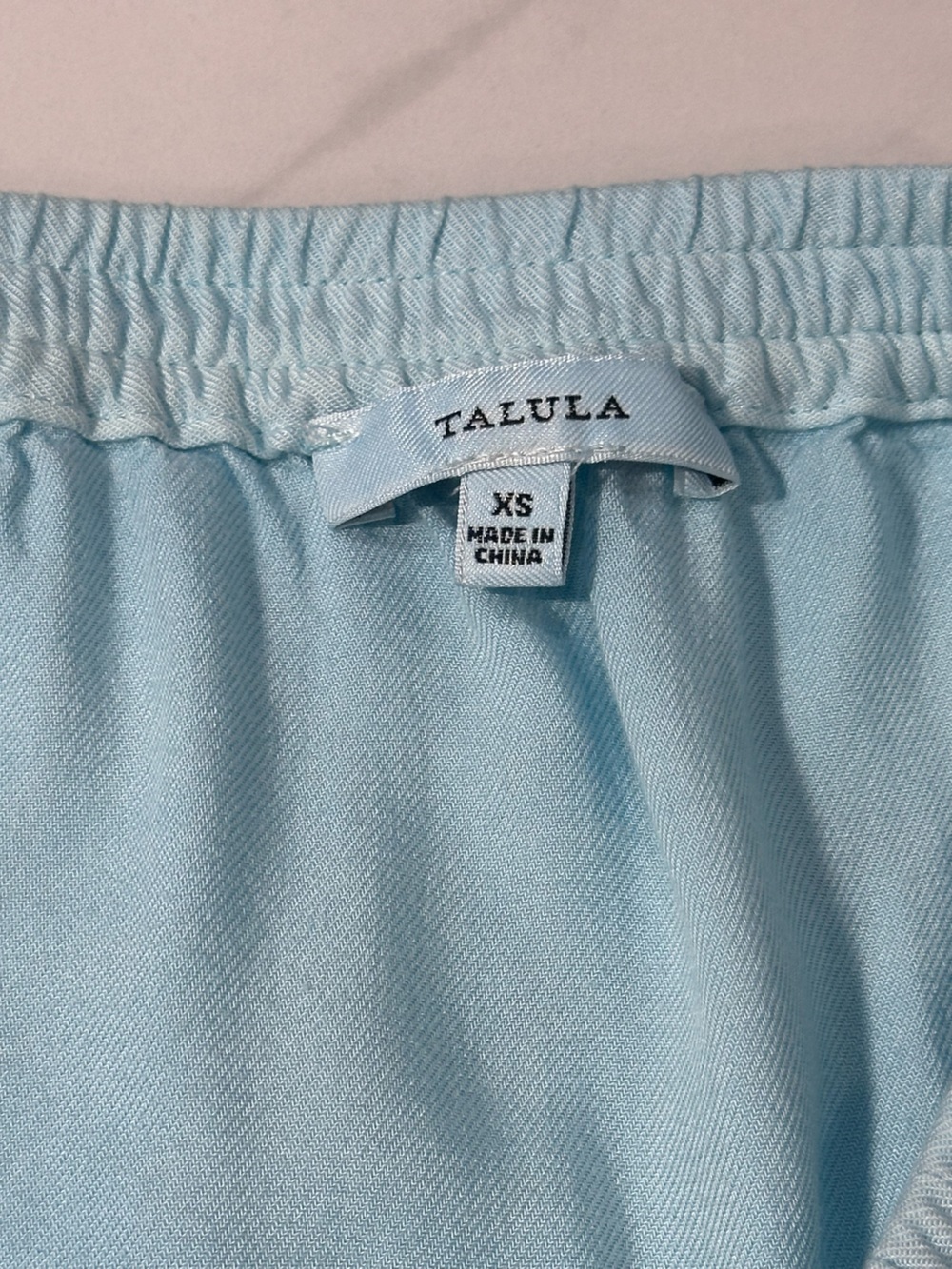 TALULA ARITZIA Light Baby Blue Tube Top Strapless Romper Shorts Soft Size XS - Picture 8 of 9